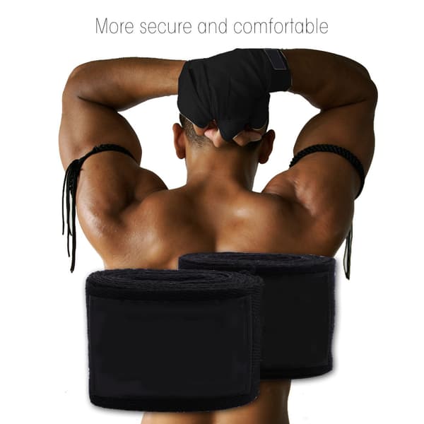 Elastiske håndbind til voksne, 1 par, til boksning, kickboksning, Muay Thai (sort)