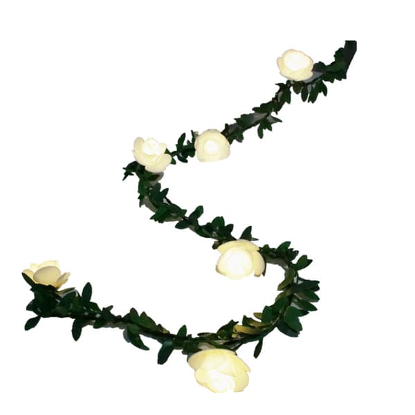 Rose Red Rattan String LED Foam Small White Flowers Rattan String Wedding Indoor Balcony Decorative Lamp Bee + Leaf Vine 6m 40LED (usb) Bee + Leaf Vine 6m 40LED (usb)