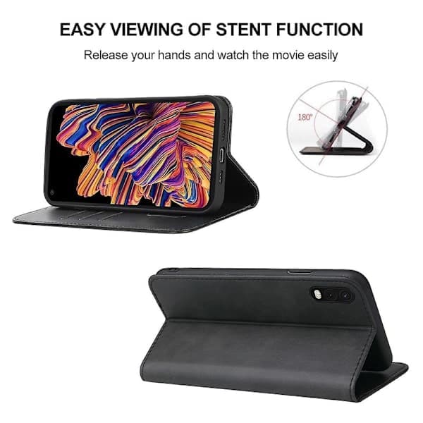 Til Samsung Galaxy Xcover Pro Magnetisk Lukning Læderetui