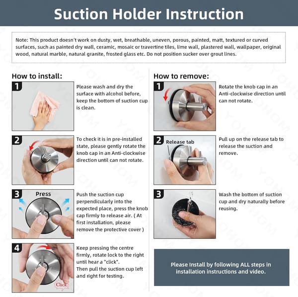 Suction Cup Hook Bathroom Door Hook Wall Shower for Crown Bathrobe Loofah C