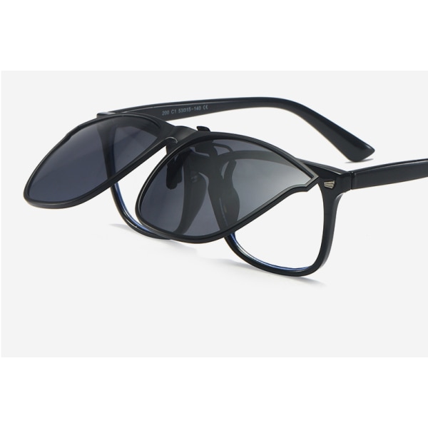 Nya fashionabla polariserade solglasögonklämmor: lättviktssolglasögon med stor ram som kan fällas upp för män och kvinnor