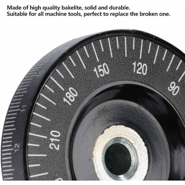 Bakelite Handwheel, Handwheel with Solid Milling Handle, Inner Diameter 8mm, Outer Diameter 63mm