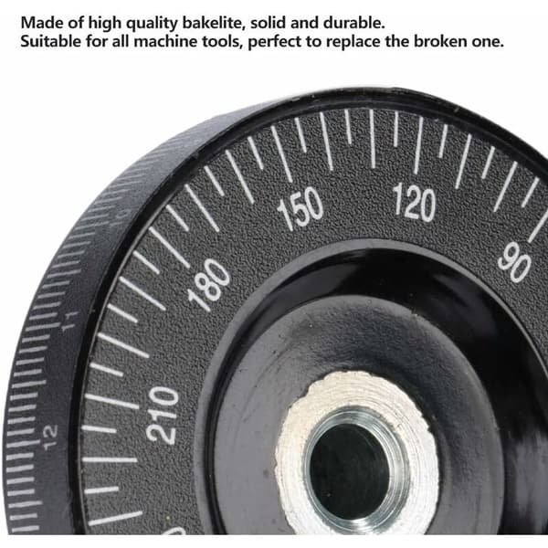 Bakelitthåndhjul, håndhjul med solid fresehåndtak, indre diameter 8 mm, ytre diameter 63 mm