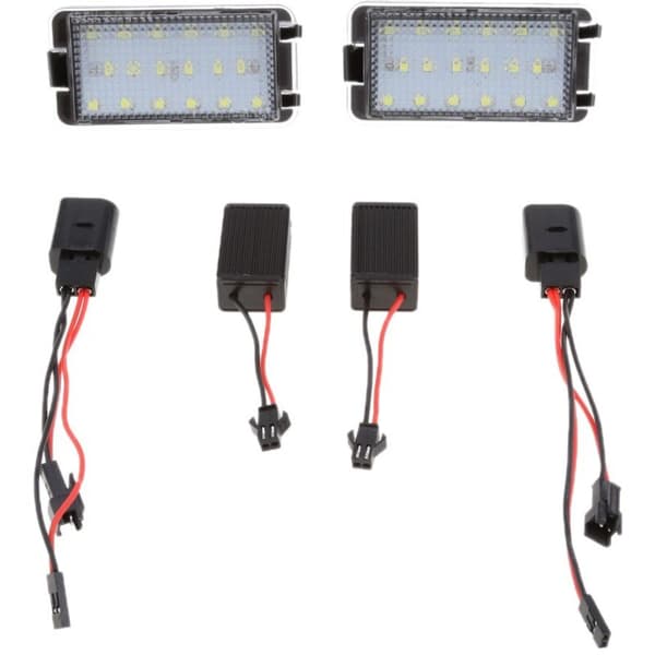 2 stk 18 LED Super Lyse Nummerpladelys til Seat Toledo