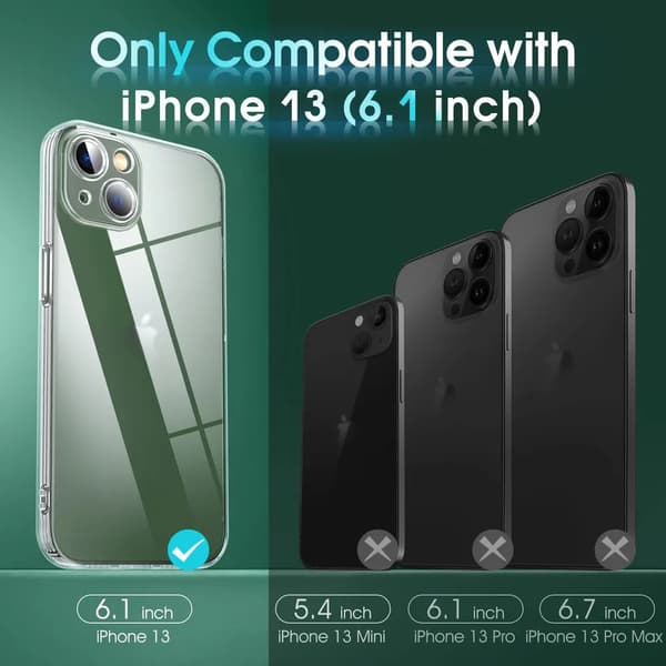 iPhone 13 Gjennomsiktig TPU-deksel – Ekstra kamerabeskyttelse iPhone 13 iPhone 13 iPhone 13
