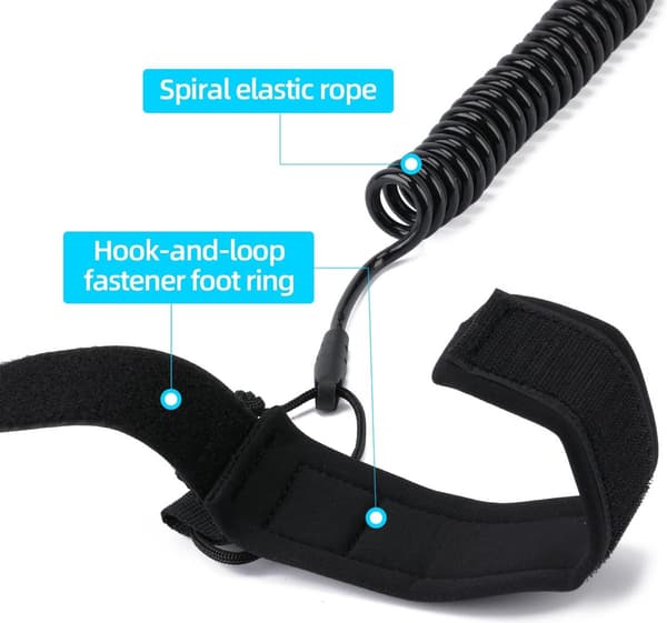 Leashed Surfboard Leash, 10ft SUP Leash, Stand Up Paddleboard Accessory