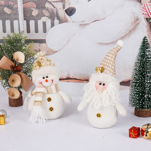 Julepynt Stående Jul Snømann Dukke med Justerbar