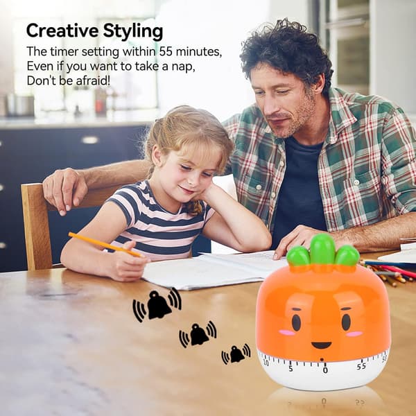 Kitchen Timer, 60 Minute Egg Timer, Cute Cartoon Carrot Kitchen Timer, Mechanical Kitchen Timer, Manual Kitchen Timer, Kitchen