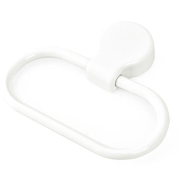Self-Adhesive Towel Holder for Bathroom, 2 Pieces, Wall Mount, No Drilling, White