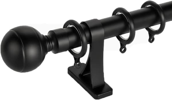 Black aluminum curtain support frame It can be used in bathrooms,