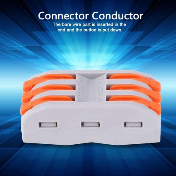 50st 1128AWG PCT-2-3 Terminal Block Orange Quick Connect Terminal Block, DUBUNS