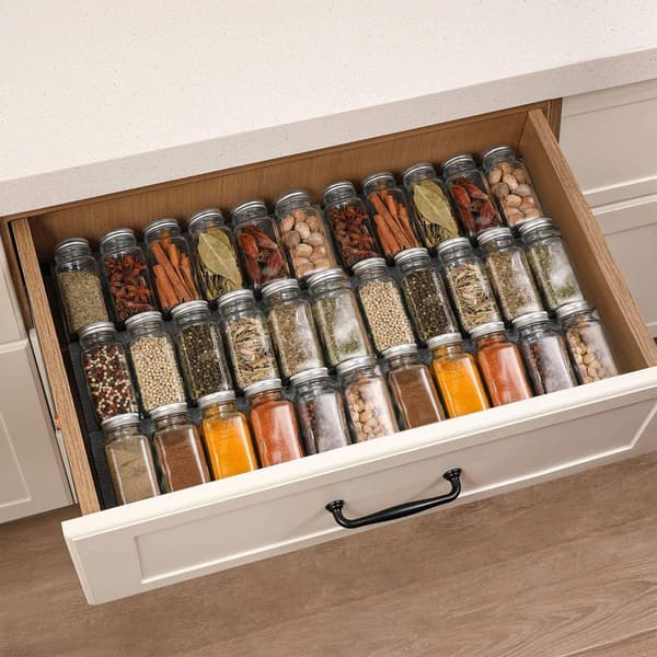 12-piece Spice Jar Set, 120ml Square Glass Containers, Transparent Spice Jars-FX-