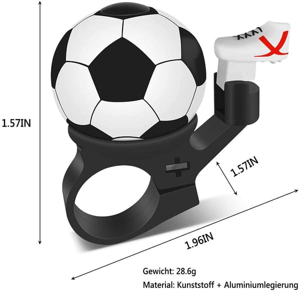 Bicycle Bell, Football Shaped Bicycle Bell, Handlebar Bell