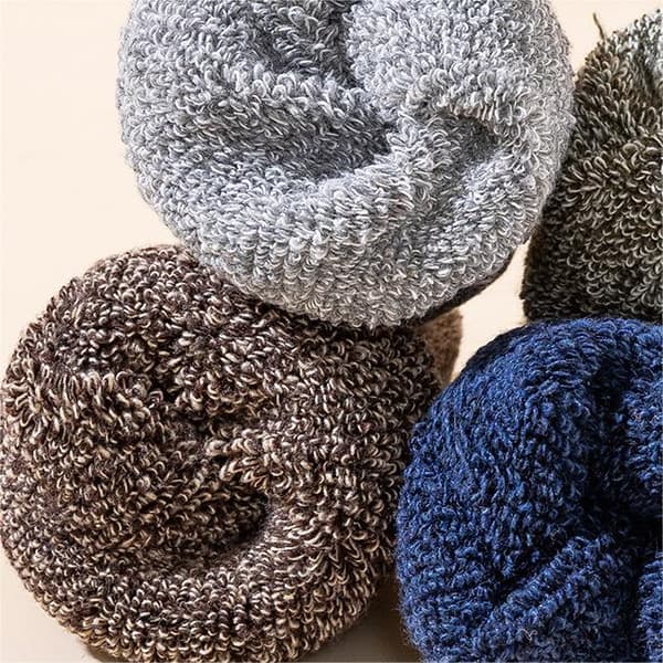 Thermal Socks for Men, 5 Pairs Warm Winter Socks with Thick Terry Sole