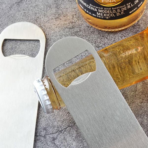 Robust bottle opener in stainless steel