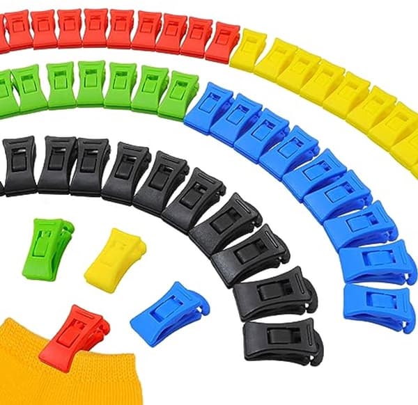 Sock Holder for Washing Machine and Dryer - 50 Pieces Sock Holders and Sock Clips
