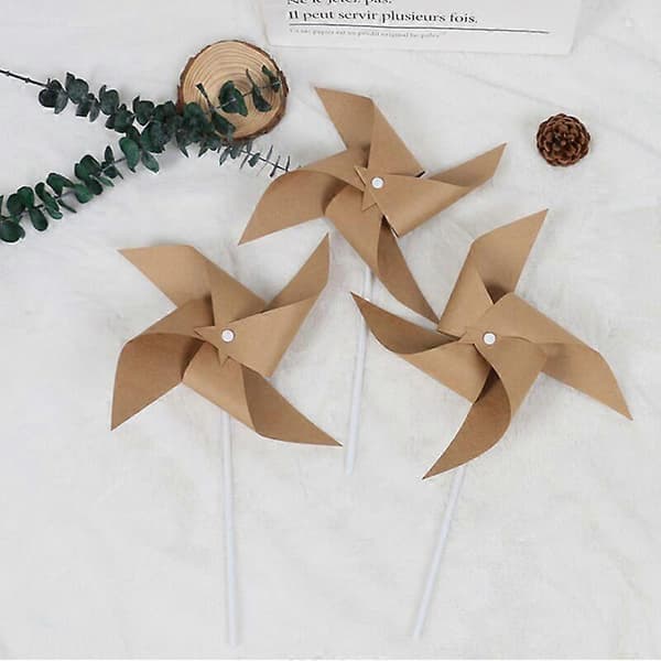 3 st Vindsnurror Mini Utsökt Kraftpapper Snurrande Hjul för Inomhusbruk Windmill Windmill