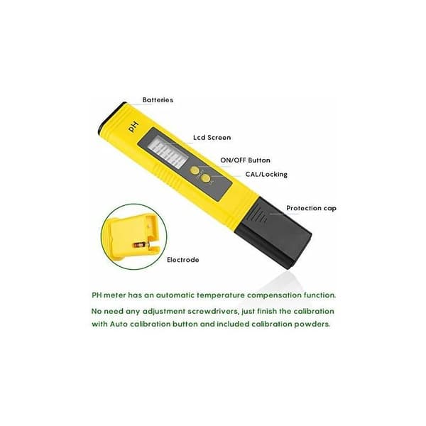#Digital pH-måler, Bærbar Digital pH-tester 0,01pH Oppløsning#