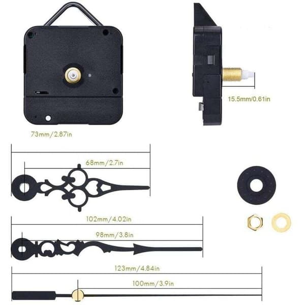 High Torque Quartz Clock Movement Replacement Kit for DIY Clock Repair, Compatible with Various Brands