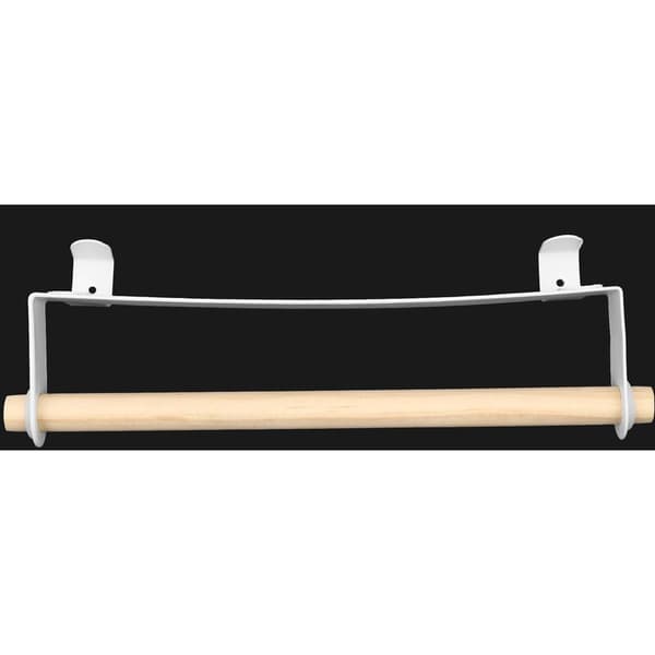 Single Pole Paper Towel Holder Towel Rack Toilet Paper Holder Hanger Hook White Kitchen Accessory