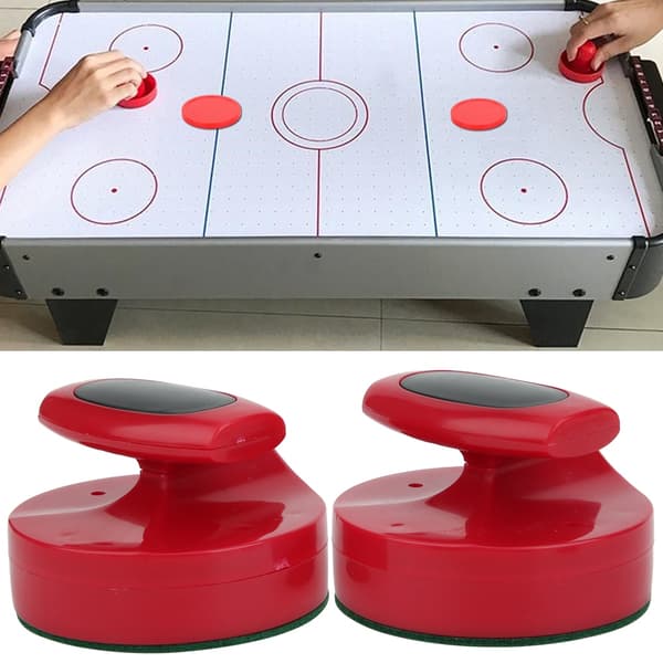Hockeyspilbord 94MM Slider Pusher Sæt med 4 pucke Tilbehør Stor Størrelse Rød