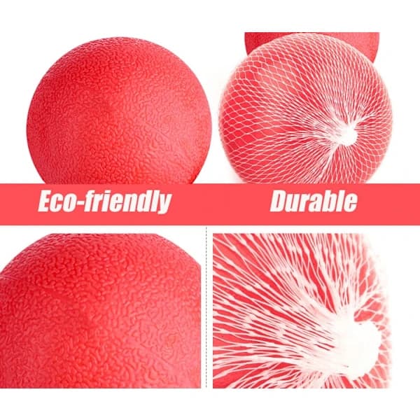 Hundeleke Slitesterk Solid Elastisk TPR Kjæledyrball Tyggleke Slitesterk Ball Med Snor Rød solid ball M 4.8 cm Rød solid ball M 4.8 cm Red solid ball M 4.8 cm