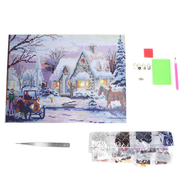 LED Diamond Painting Light Snow Pattern Diamond Embroidery Craft Home Wall Decoration