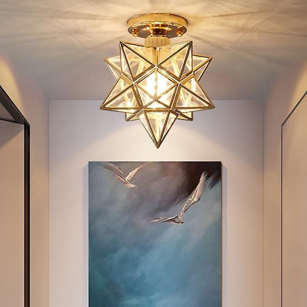 Ceiling Lamp Five-Pointed Star - Hall, Corridor, Balcony - Small Lamps - Iron Art Lamp Black B Black B
