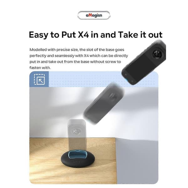 Silikoneholderbase til X4-beslag Baseholder til Insta 360 X4 Actionkamera Tilbehør