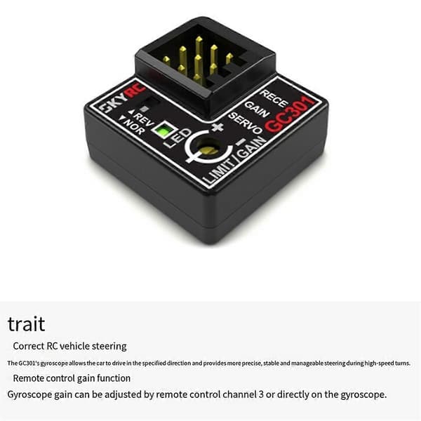 Gyro Sensor GC301 4-8.4V Mini Gyro Sensor Gyroskop til RC Bil Styring Korrigerende Integrering