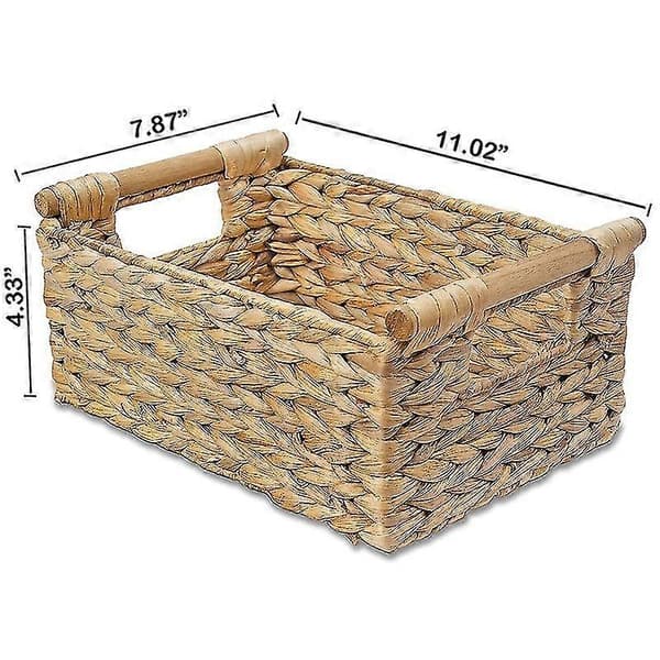 Small Rattan Baskets for Bathroom Organization, Hyacinth Storage Baskets, Rattan Storage Basket Wi