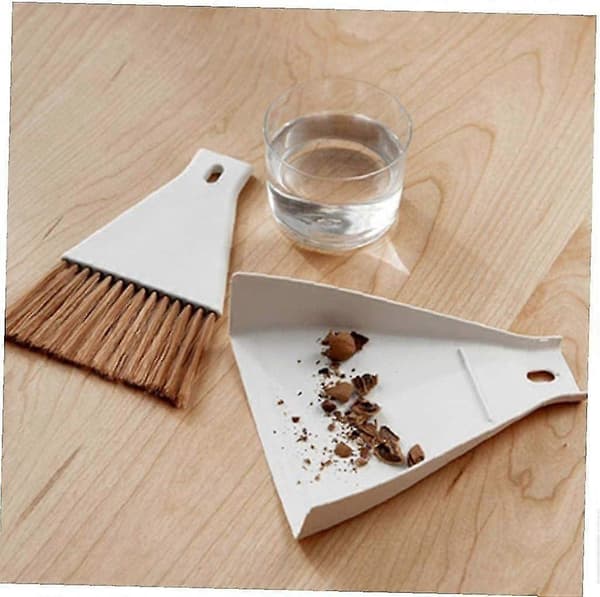 Dustpan and Brush Set, Table Brush, Mini Dustpan Set, Mini Dustpan Set, Hand Brush with Dustpan, Table Brush, Crumb Brush (Black)