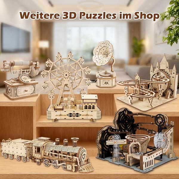 3D-puumallisarja - Mallipuhelin - Puupalapeli - DIY aikuisille