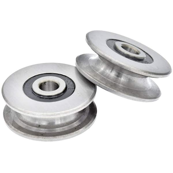 250 kg remskive i rustfrit stål – 8 mm dyb U-rille – 40 mm indvendig diameter – til industrielle kabelsystemer