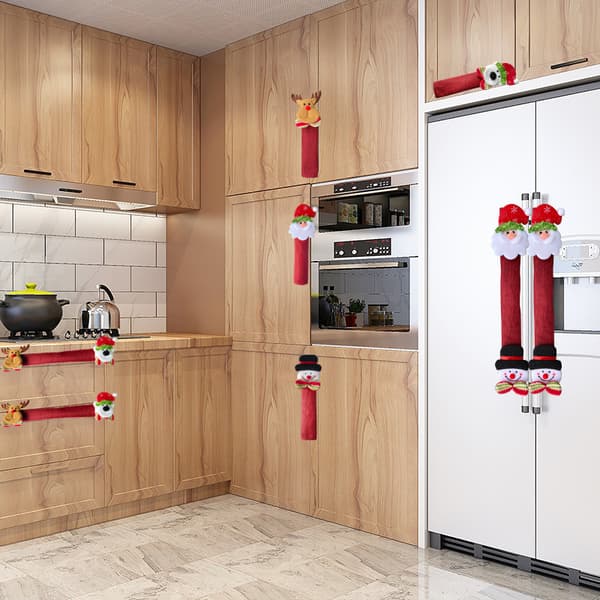 8 Pcs Christmas Refrigerator Handle Covers, 3D Fridge Door Covers