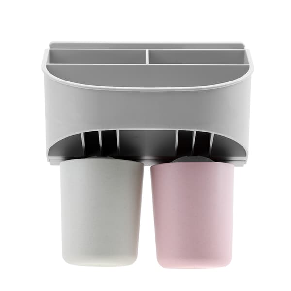 Compact Toothbrush Holder Multifunctional Bathroom Organizer for Cosmetics and Razors