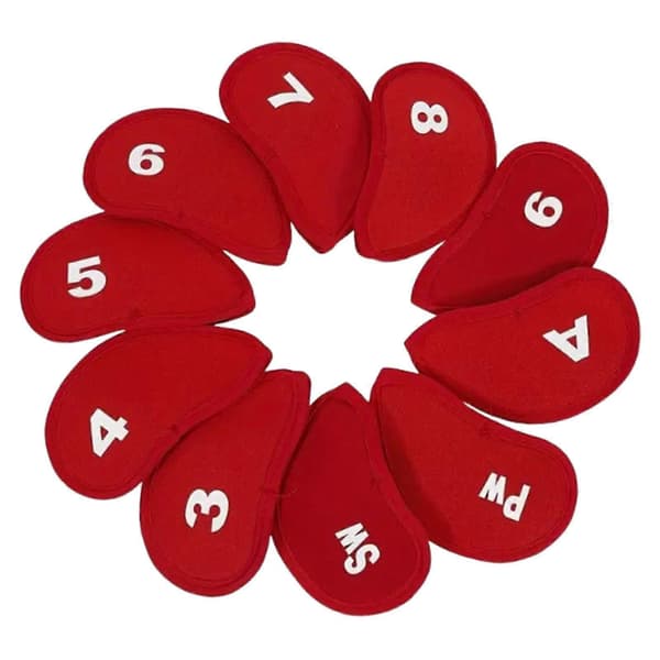 10 Stykker Golf Jern Hodebeskyttelse Golfkølle Hodebeskyttelse Tilbehør Støvtette Portable Golfgaver Neopren Universal Beskyttelse Ref: 9218