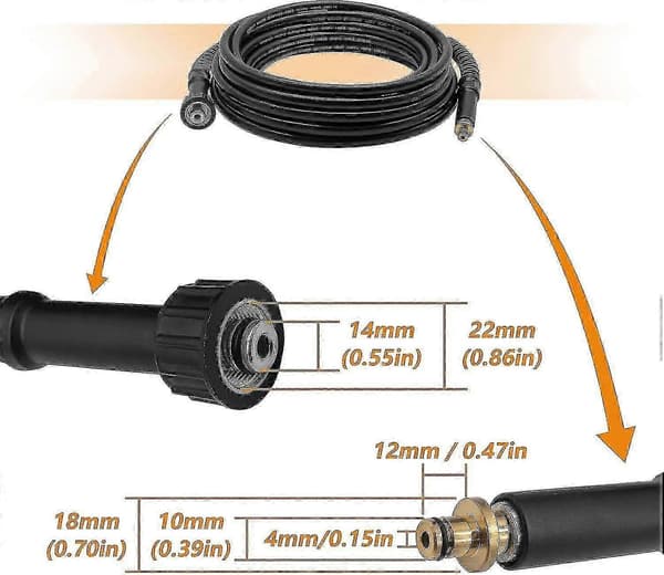 6m Pressure Washer Hose, m22(14mm) Connection For Kärcher K2 (old model)