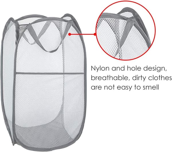 Laundry Basket [Set of 2] Foldable Laundry Baskets Pop Up Mesh