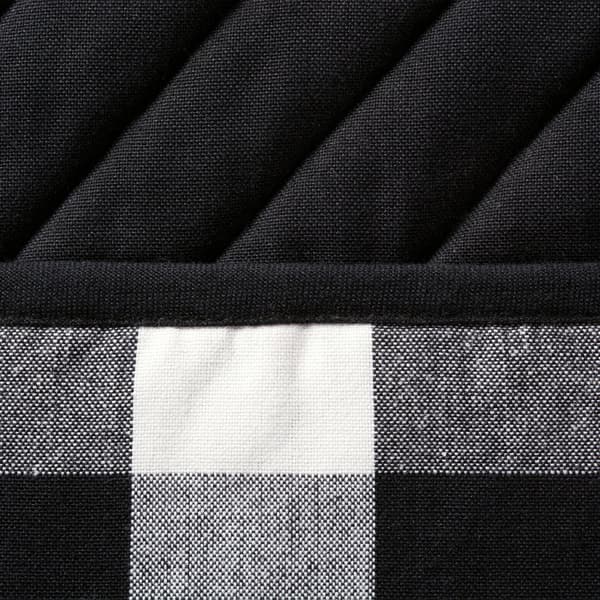 Buffalo Plaid Køkkenhåndklæder, Klassisk Bondegårdskøkken Sæt, Grydelapper, Sort og Hvid, Sæt med 2