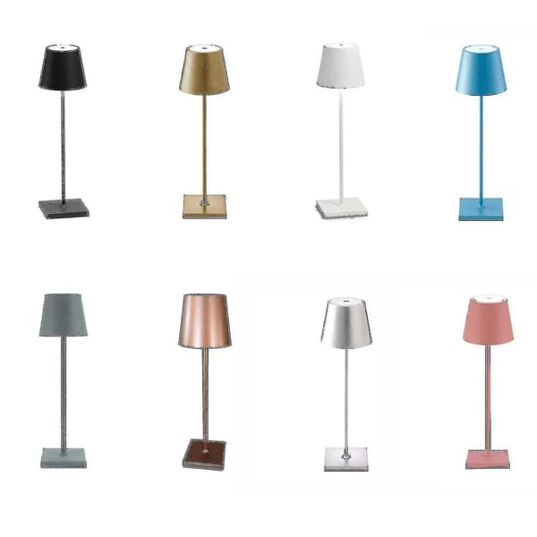 Dæmpbar trådløs bordlampe 3-vejs aluminium trådløs lampe til læsning