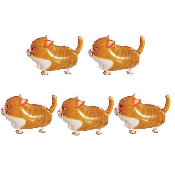 Kattevandring Ballondyr Folieballoner til dekoration 5-pak [DB]