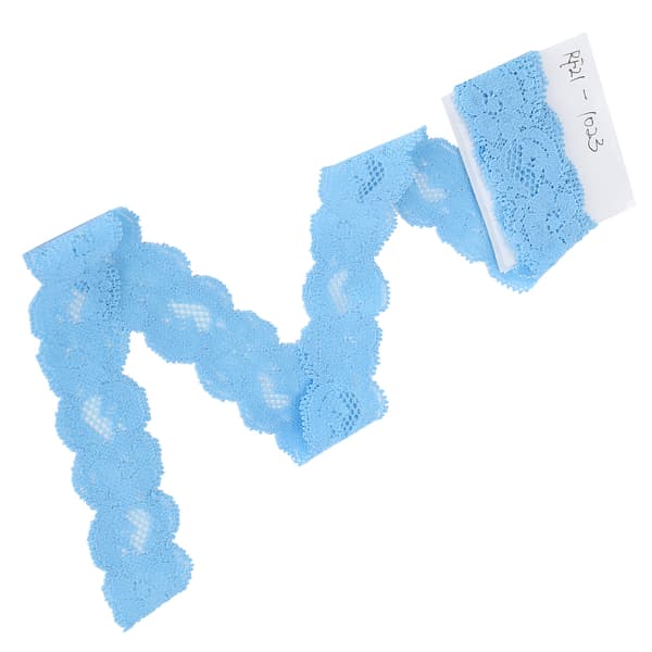 Wave Lace Ribbon Decorate Design Clothes DIY Crafts 10 Yard 3cm Width Sky Blue