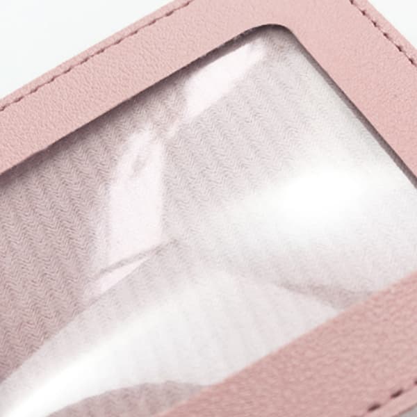 #1:a Bagageetikett i PU-läder, 7x11cm, rosa#
