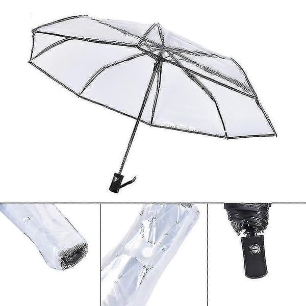 Compact Transparent Protective Umbrella - Automatic Open and Close Windproof and Rainproof 12 12