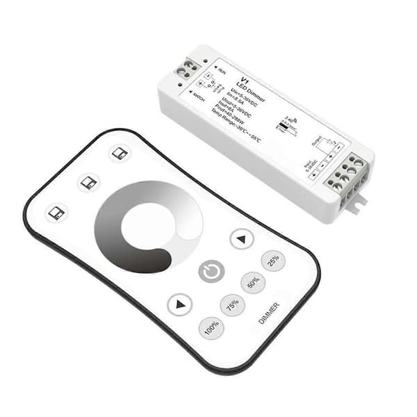 LED Lysstrimmel Intelligent Dæmpning Monokrom Controller 2.4G Trinløs Dæmpningspanel Fjernbetjeningsmodul Dæmper