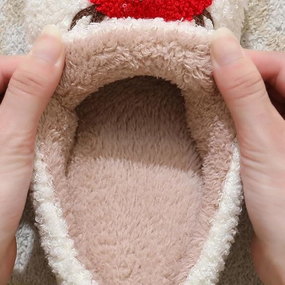 Dwarf Slippers Winter Slippers, Soft Plush Comfortable Warm Plush Slippers Christmas Gift 24cm