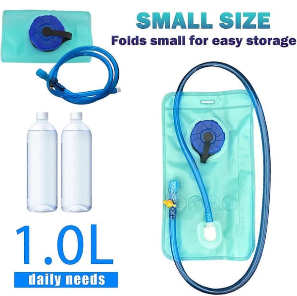 2 Pieces Hydration Backpack Water Bladder 1L, Hydration Bladder, Hydration Bag, Detachable Hydration Bag with Large Opening
