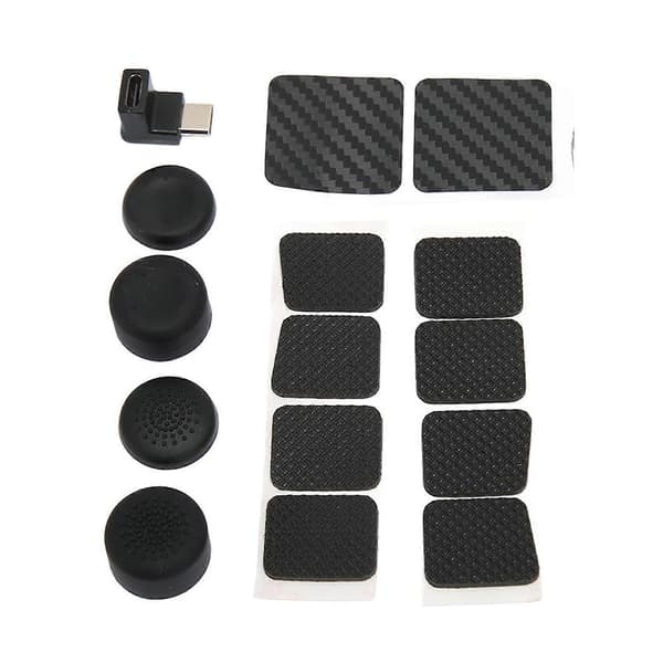 Forbedringssæt til bagknapper, silikone, tommelfingergreb, touchpad-beskytter, 90 graders USB C-adapter til Steam Deck-tilbehør