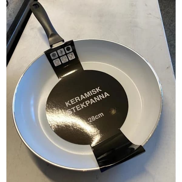 Stylish Frying Pan 28 cm with Ceramic Coating, Induction Compatible Black_tfrf